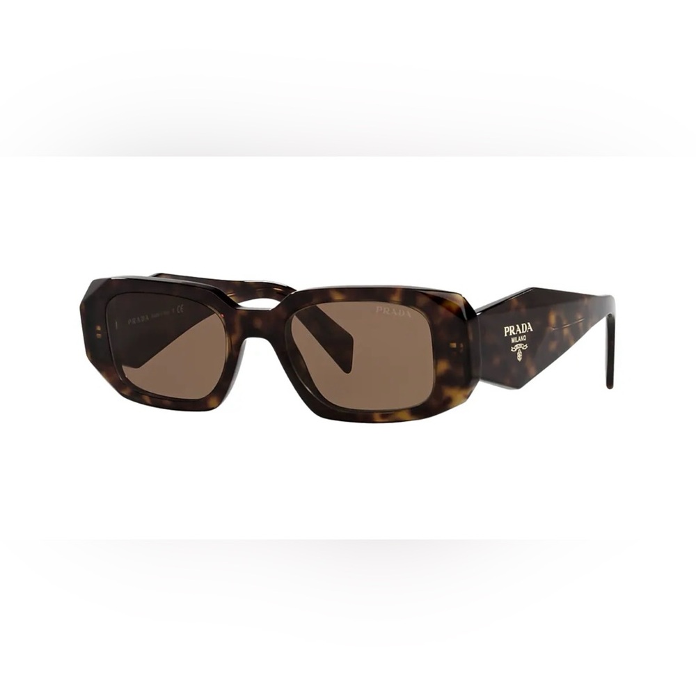 Prada Runway 49mm Rectangular Sunglasses in Tortoise shell